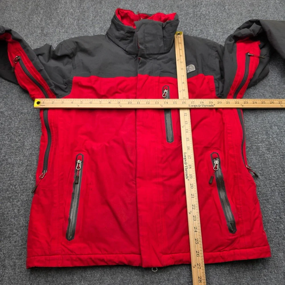 The North Face Summit Series HyVent Alpha Red Full Zip Jacket Mens L Flawed